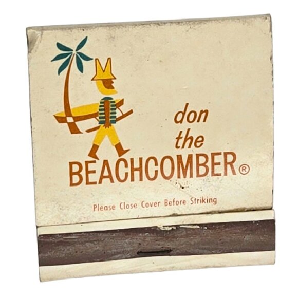Vintage Tiki Bar Don the Beachcomber Matchbook Sahara Hotel Las Vegas 1960s - Picture 1 of 4